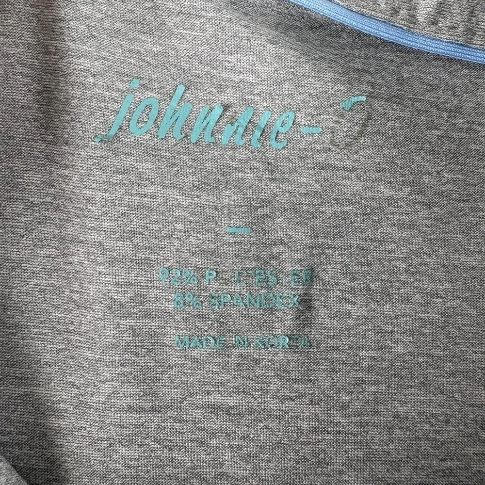 Johnnie-O Polo Shirt Mens Large Grey Meteor Short‎ Sleeve Golf Performance
